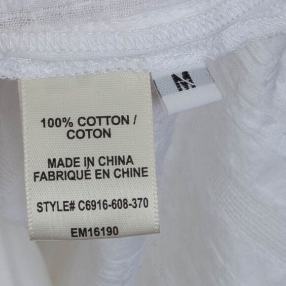 Cloth & Stone Womens One Shoulder Ruffle Dress Size M White Minimalist Beachy - Picture 5 of 8